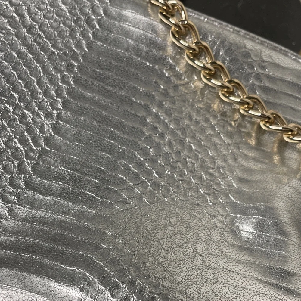 Victoria's Secret Metallic Silver Cosmetic Bag